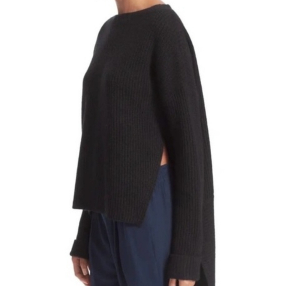 Brochu Walker Thandee Asymmetrical Wool/Rabbit Blend Sweater | Eggplant Mediuml